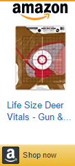 Life Size Deer Vitals - Gun & Bow Paper Hunting Shooting Targets 15x19 Inches