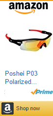 Poshei P03 Polarized Sports Sunglasses with 5 Set Interchangeable Lenses for Biking Fishing Running Driving Golf Baseball